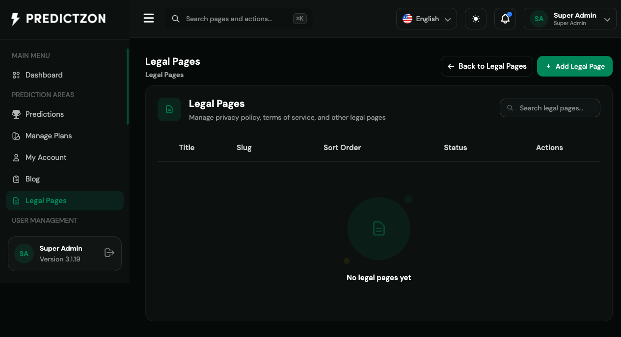Legal Pages