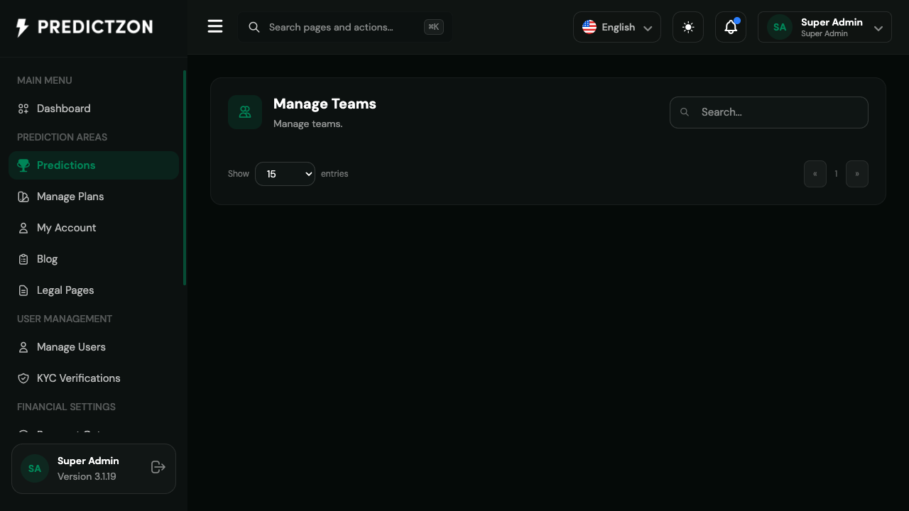 Manage Teams