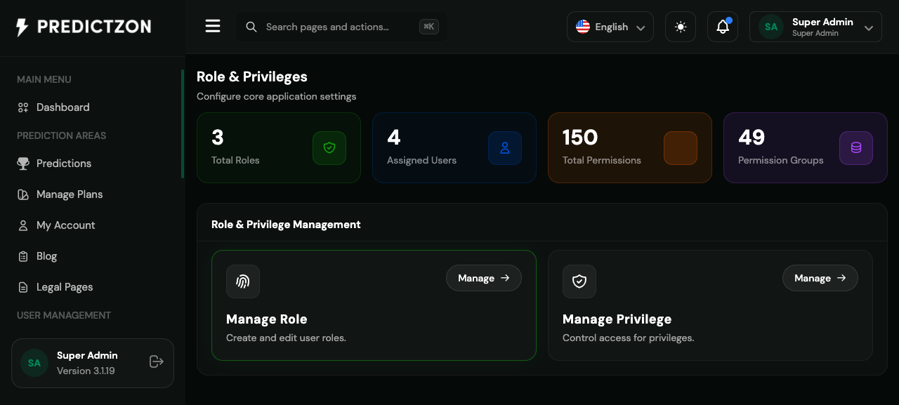 Roles & Privileges