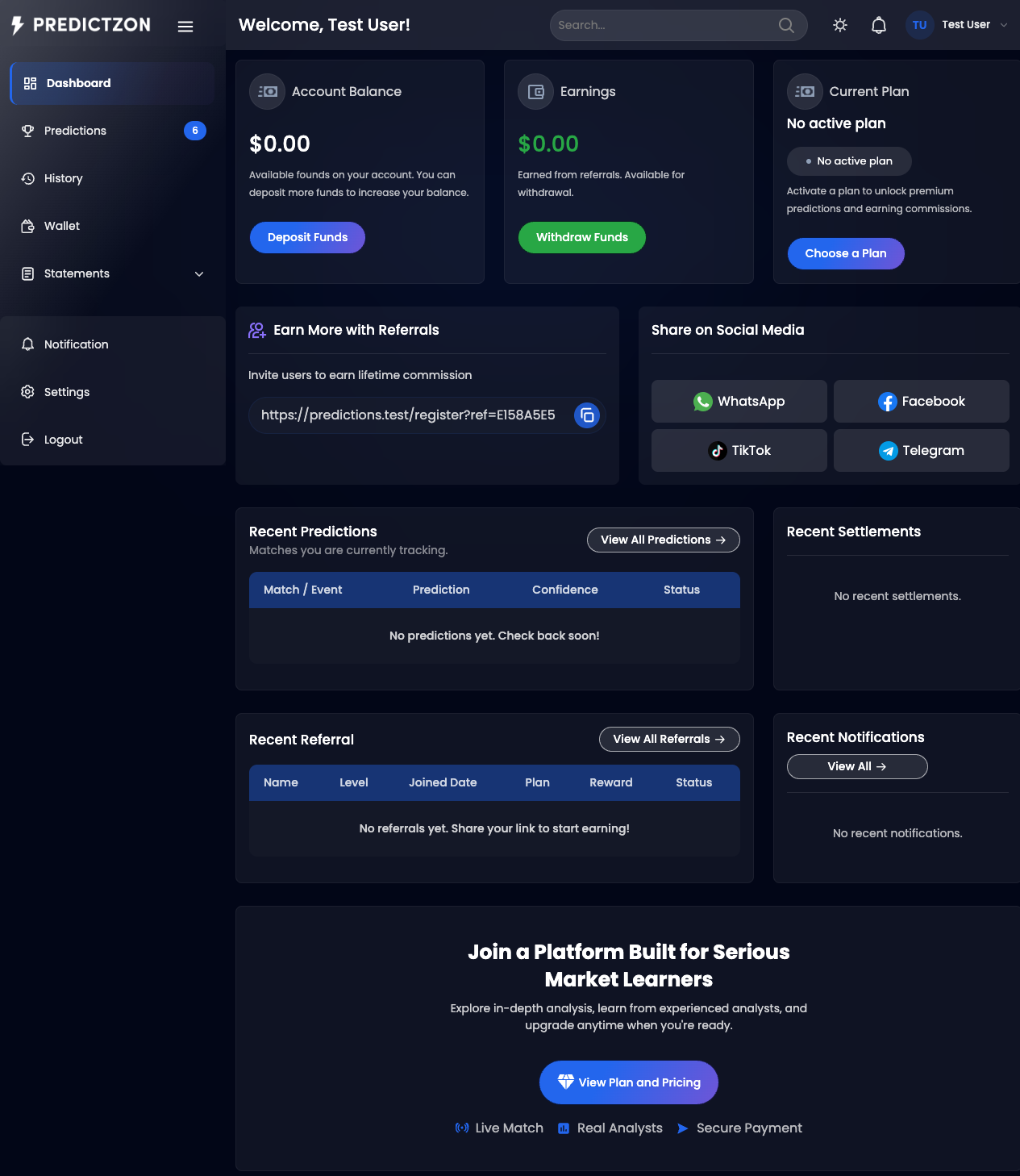 User Dashboard