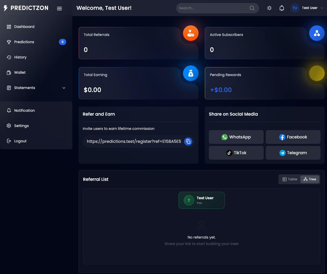Referral Dashboard